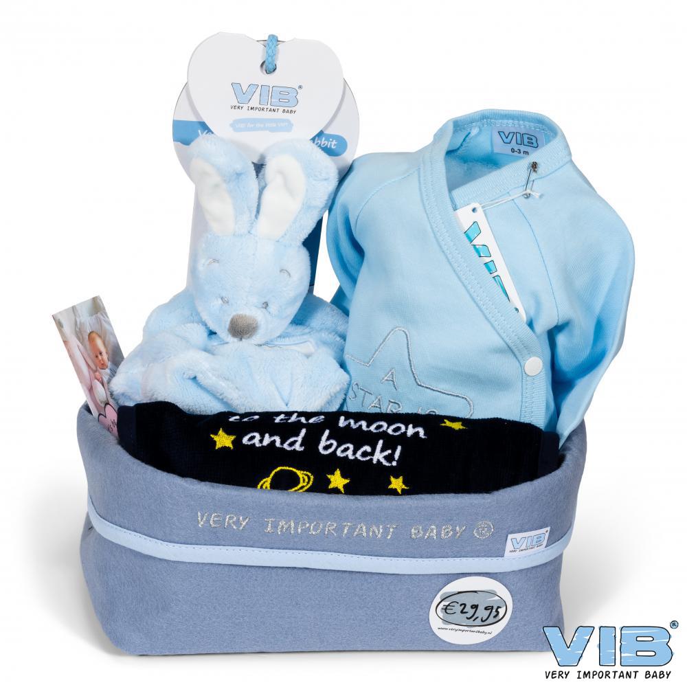 Geschenkpaket für Babys Blau 4-teilig