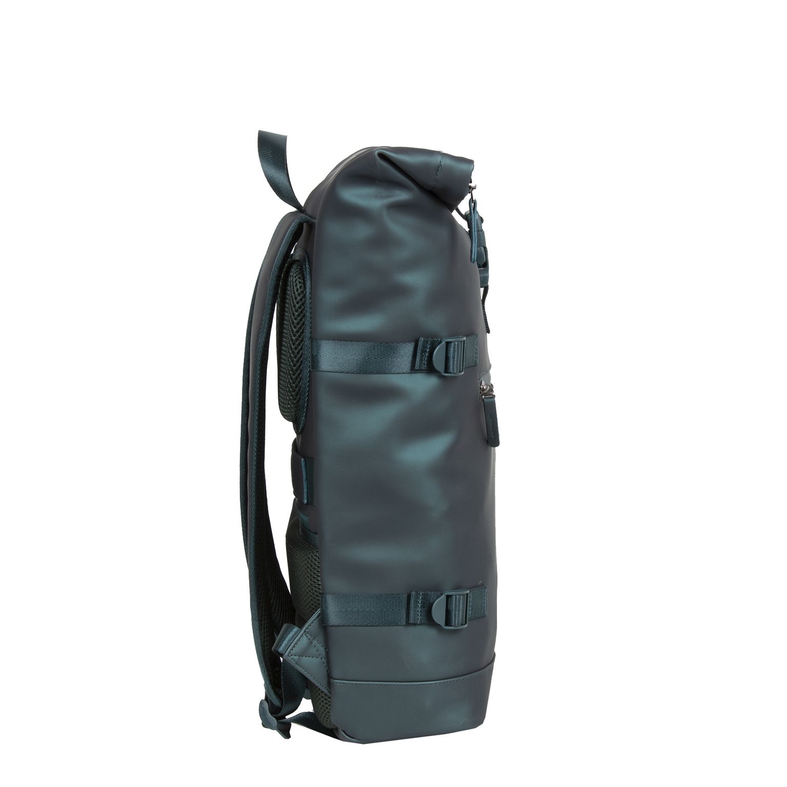 ZJymJqQ William - Riverside Rolltop Rucksack dunkelgrün metallic