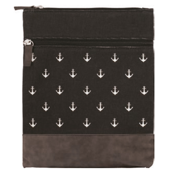 2022-191-002 Canvas Crossbag 002 (Black Anchor)