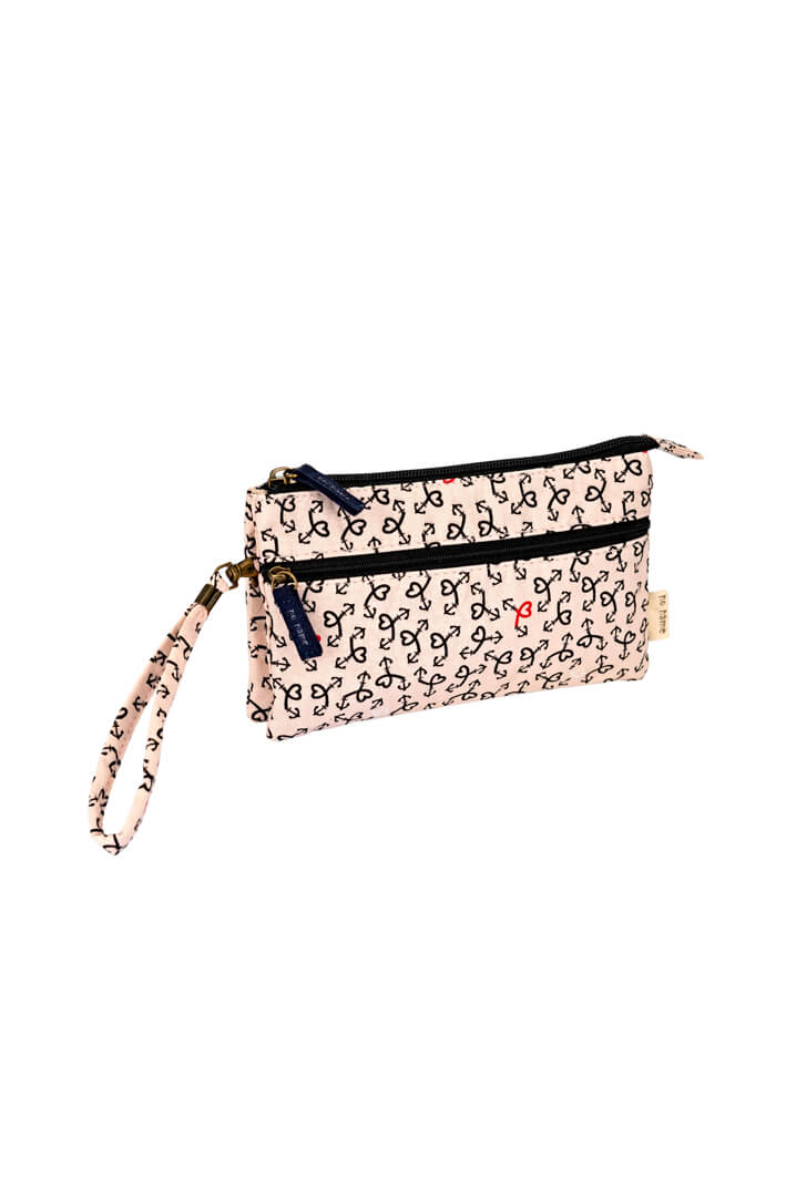 Patchwork Täschchen Anchor Love lachs 135 Zubehor, Tasche, Handtasche, Geldbörse