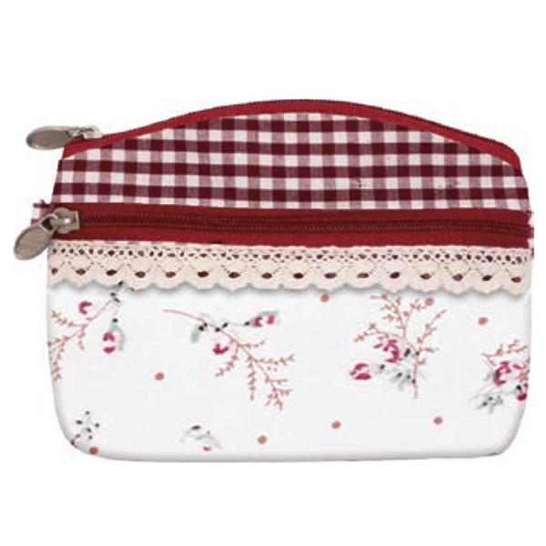Patchwork Mini-Kosmetiktasche 067 berry white