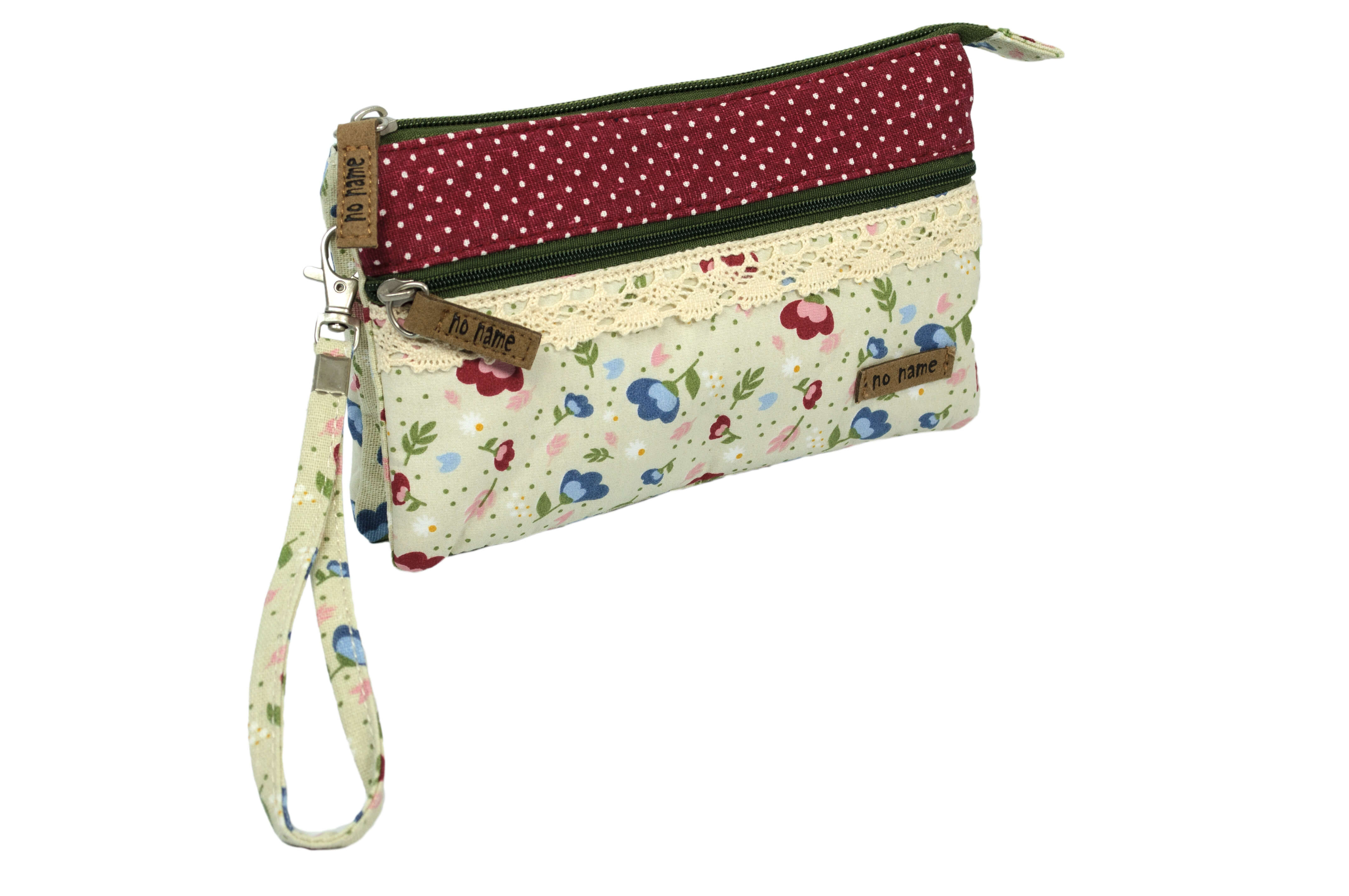 Patchwork Täschchen Floral beige 701