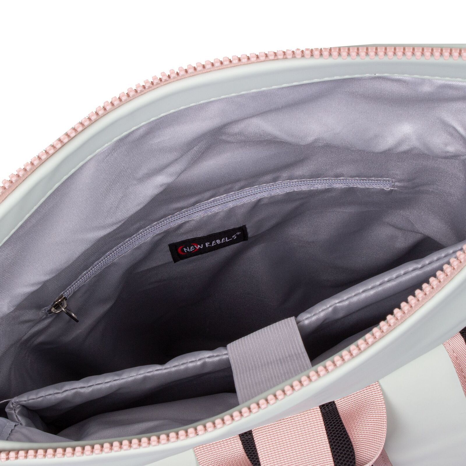 Eta6ib-o Tim - New York Rolltop Rucksack minzblau/hellrosa