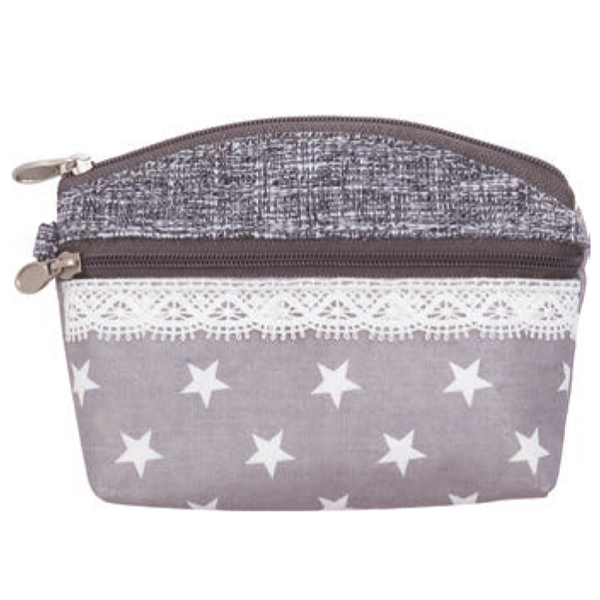 Patchwork Mini-Kosmetiktasche 054 grey