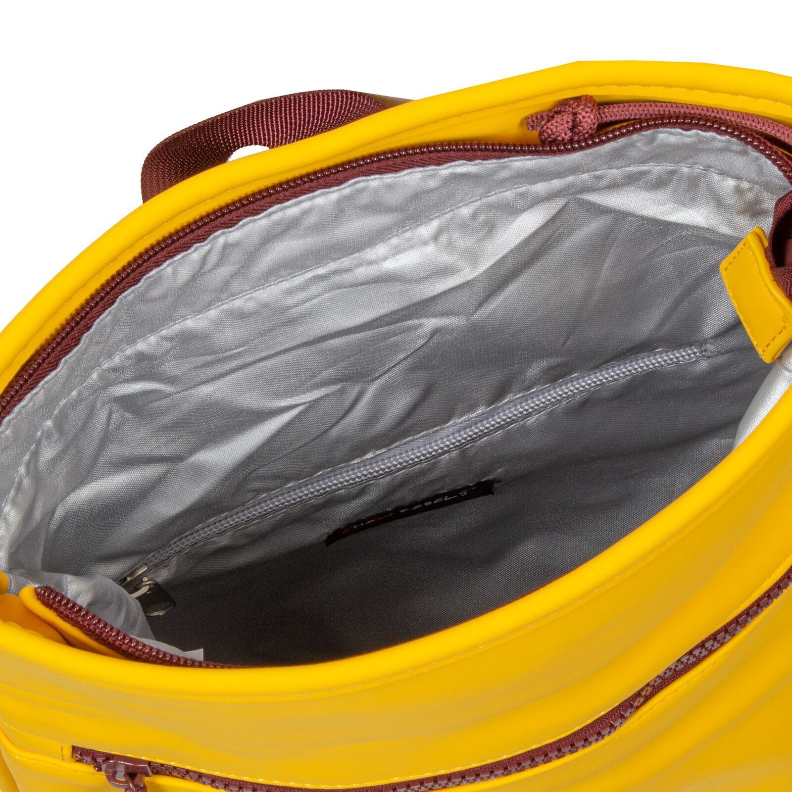 MmzYL1GA Tim - Los Angeles Rolltop Mini Rucksack gelb/burgund