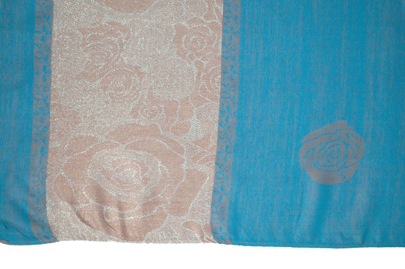 60550006-205_Detail Jacquard Schal Emine lagune 205