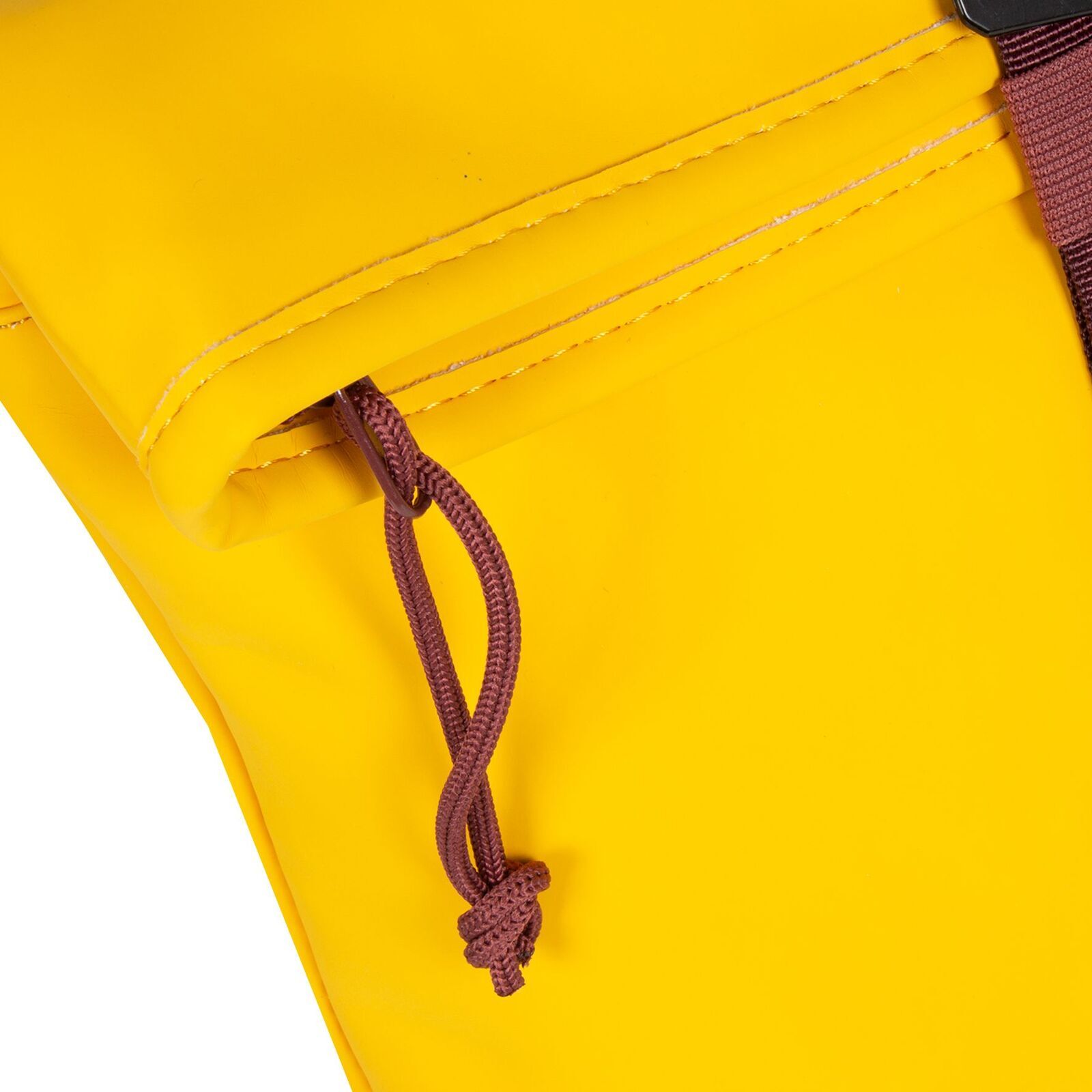 Tim - Los Angeles Rolltop Mini Rucksack gelb/burgund