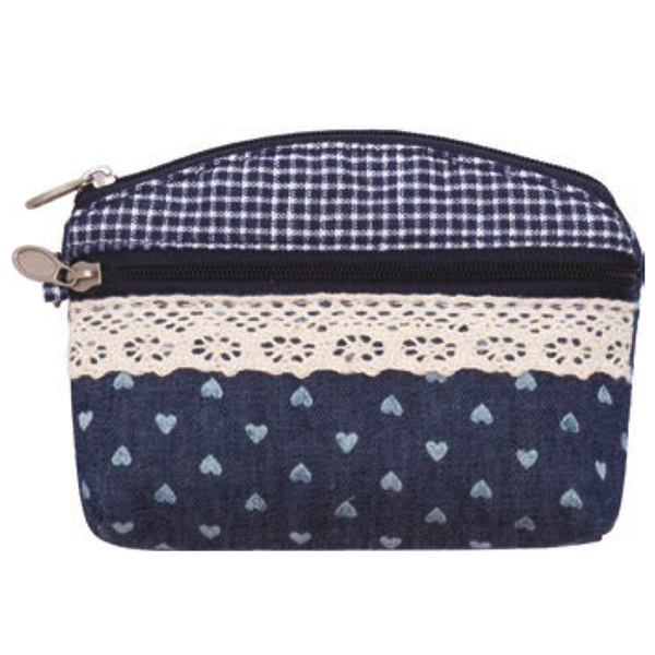 Patchwork Mini-Kosmetiktasche 055 navy