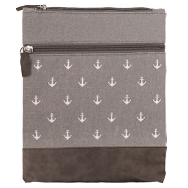 2022-191-001 Canvas Crossbag 001 (Grey Anchor)
