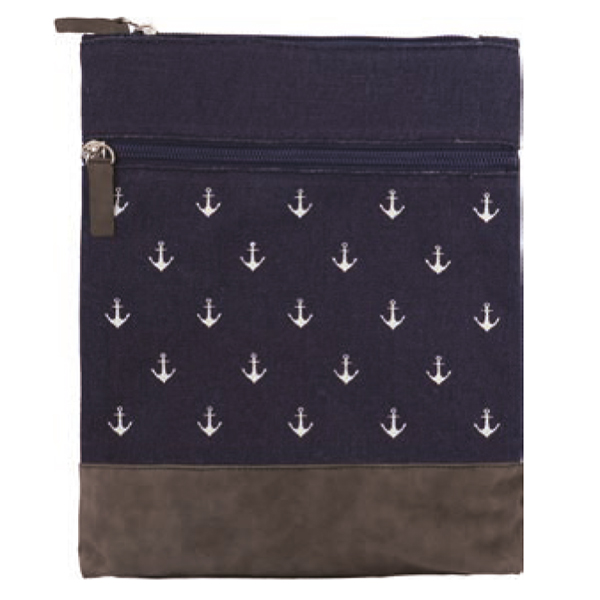 2022-191-003 Canvas Crossbag 003 (Navy Anchor)