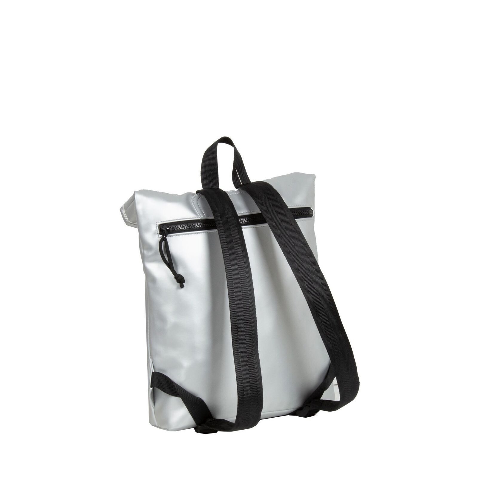 A0xm3Gmc Mart - Los Angeles Rolltop Mini Rucksack silber metallic