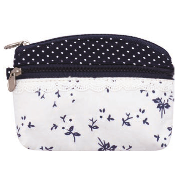 Patchwork Mini-Kosmetiktasche 057 nature blue