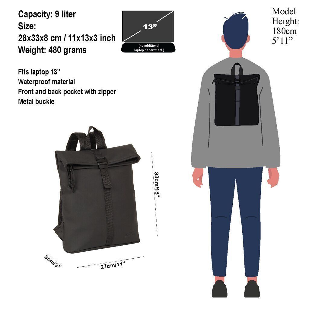 new-rebels-mart-rolltop-rucksack-schwarz-small-ii Mart - Los Angeles Rolltop Mini Rucksack olive