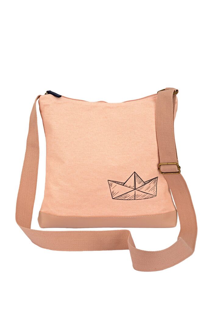 Shoulder Bag Schiffchen lachs 135 Leinwand, Tasche, Handtasche, Geldbörse, Tragetasche