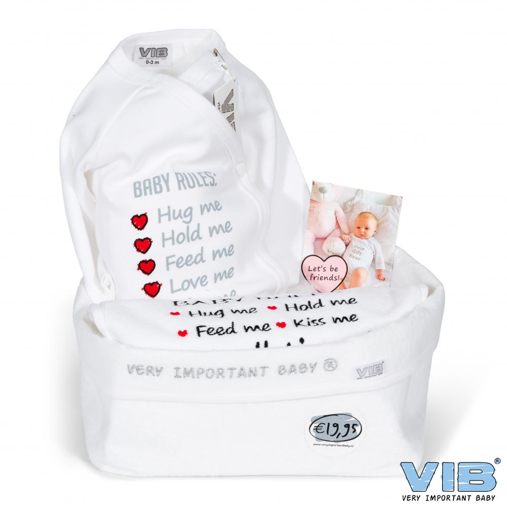 Geschenkpaket für Babys weiß 3-teilig