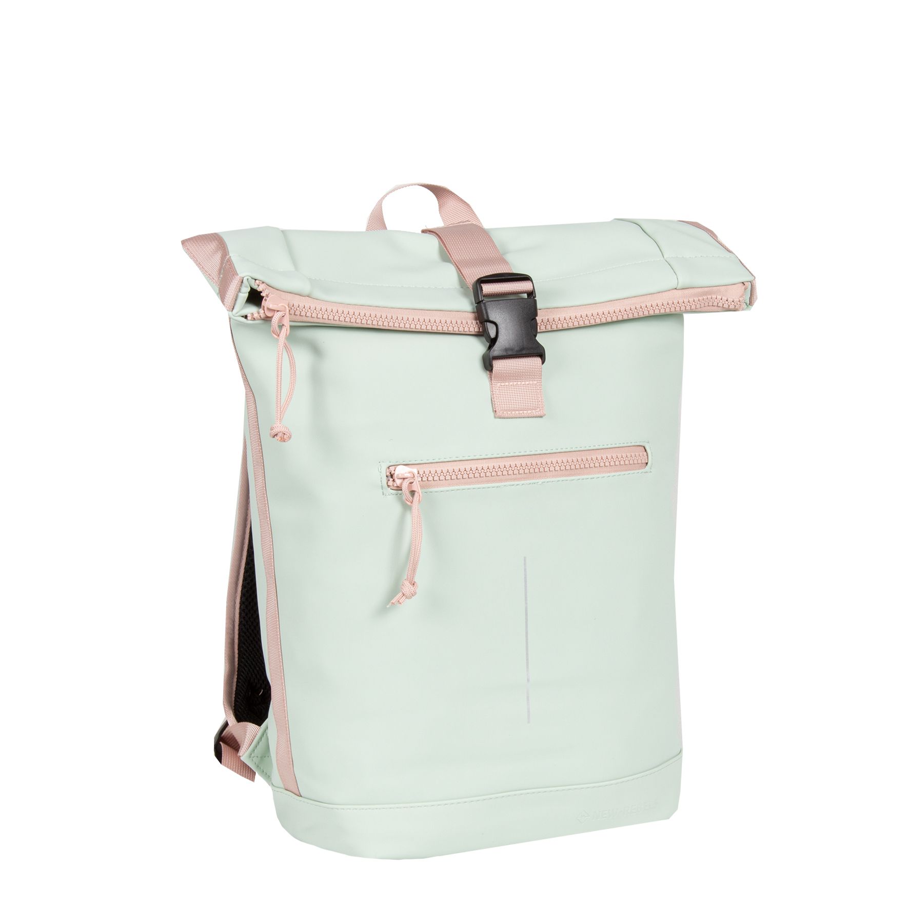 8t5E146I Tim - New York Rolltop Rucksack minzblau/hellrosa