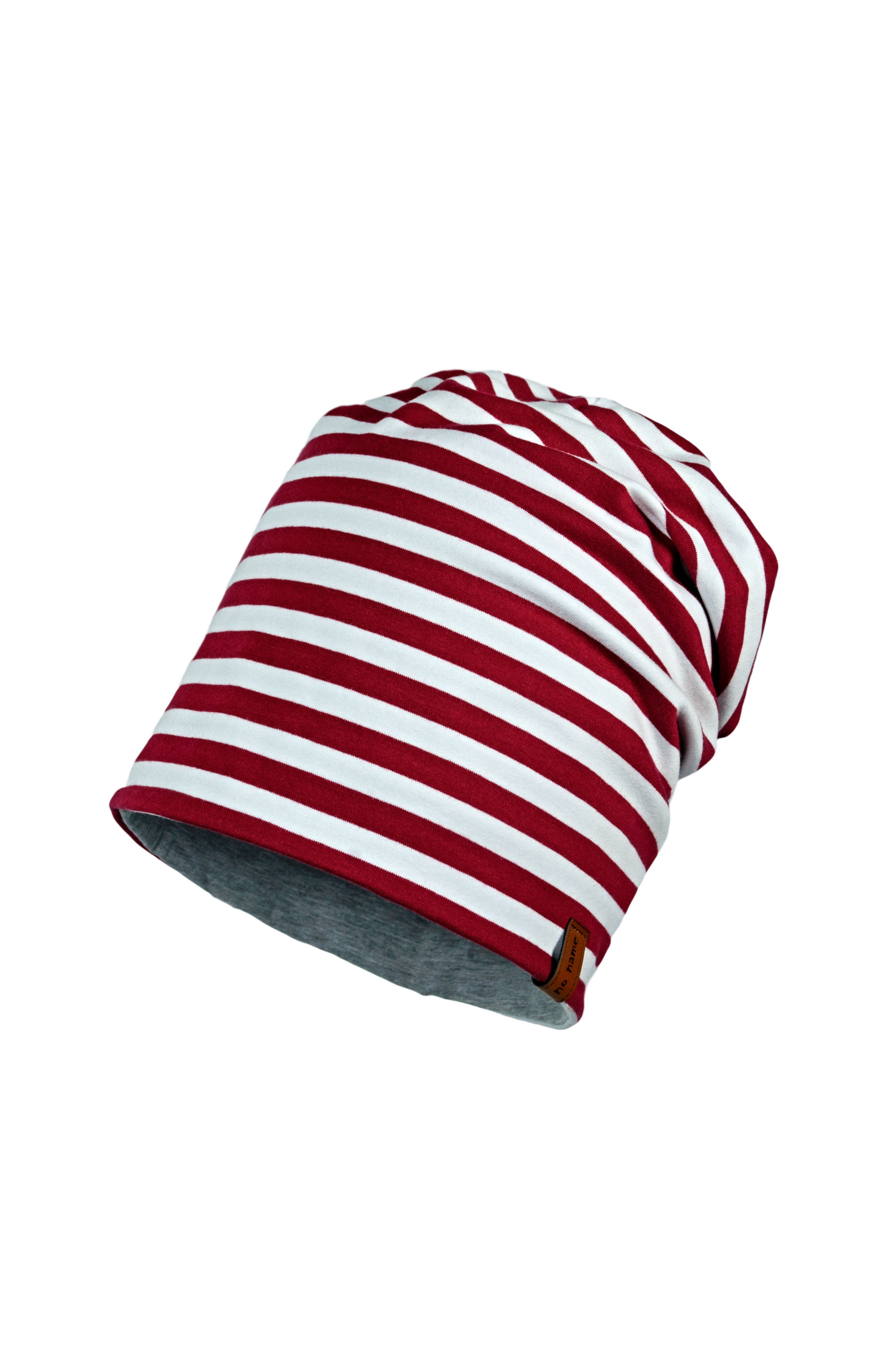 Jersey Wende Beanie Streifen berry