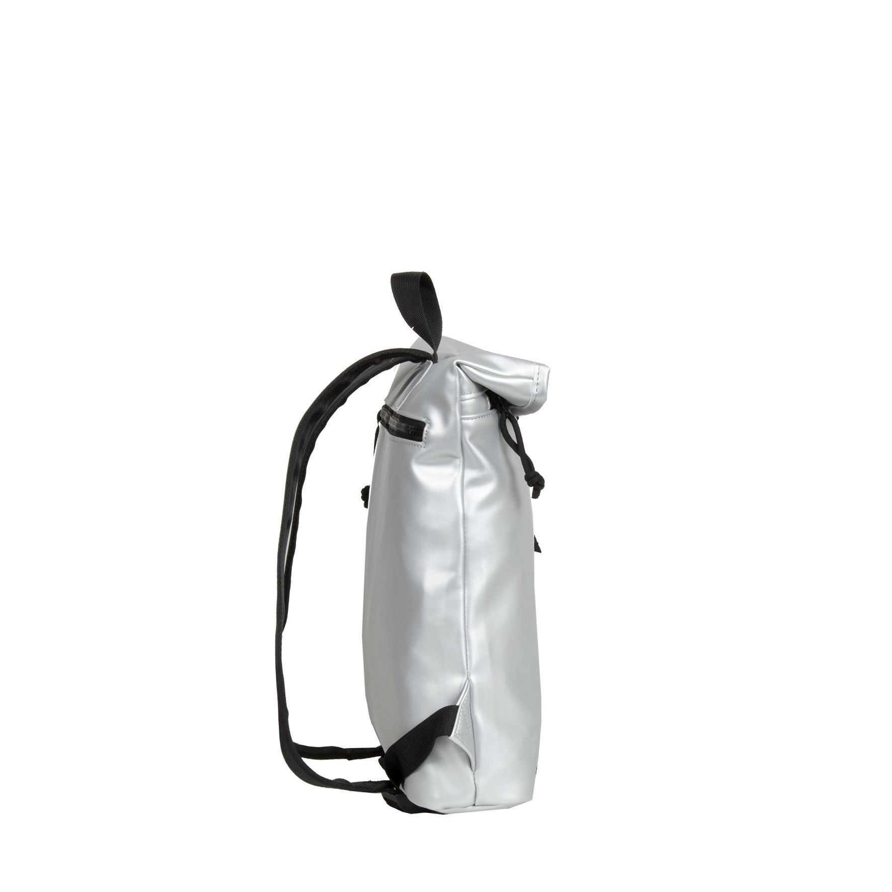 mxNi2BeQ Mart - Los Angeles Rolltop Mini Rucksack silber metallic
