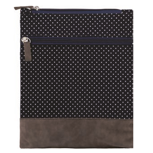 2022-191-021 Canvas Crossbag 021 (Navy Dots)