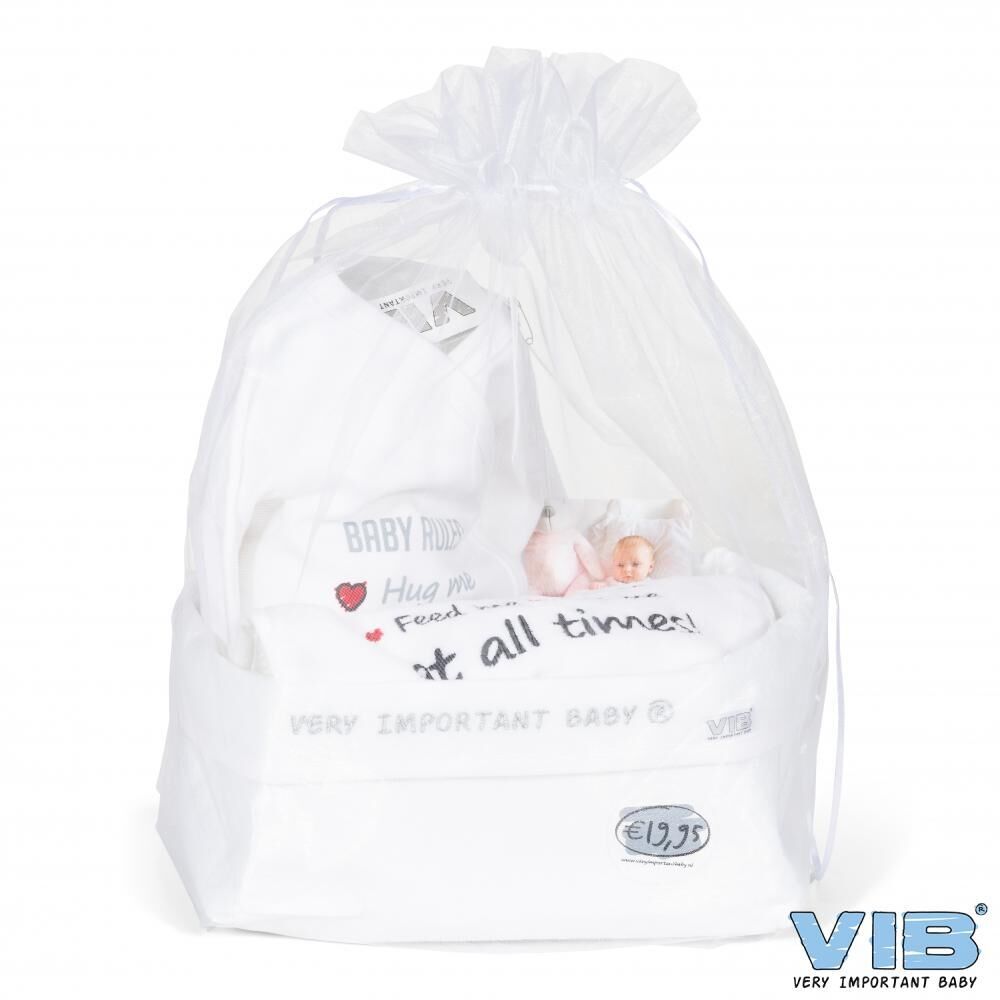 Geschenkpaket für Babys weiß 3-teilig