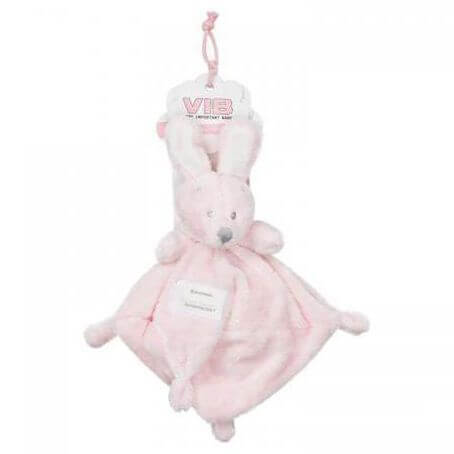 Plüsch Rabbit Doudoutuch Rosa