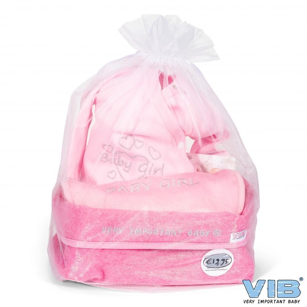 Geschenkpaket für Babys rosa 3-teilig