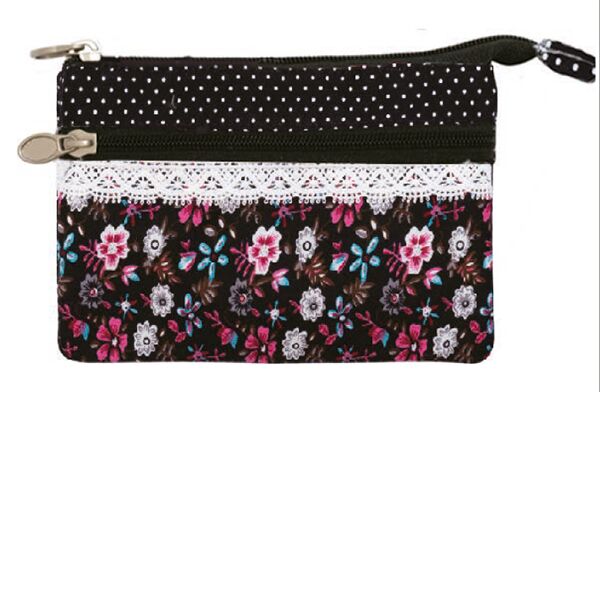 2022-266-047 Patchwork Geldbörse (Black Pink 046)