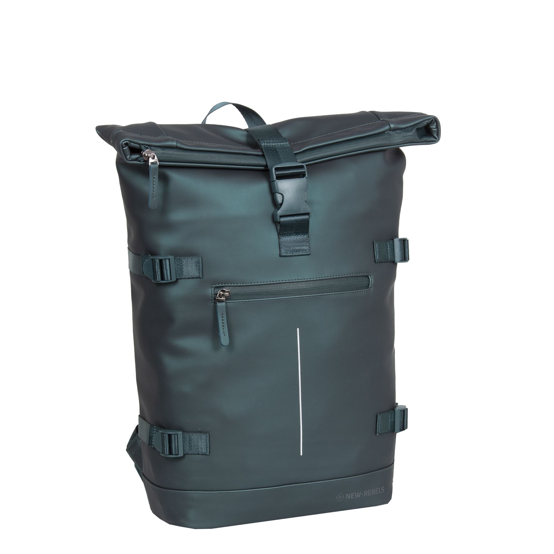 KVnzkl-s William - Riverside Rolltop Rucksack dunkelgrün metallic