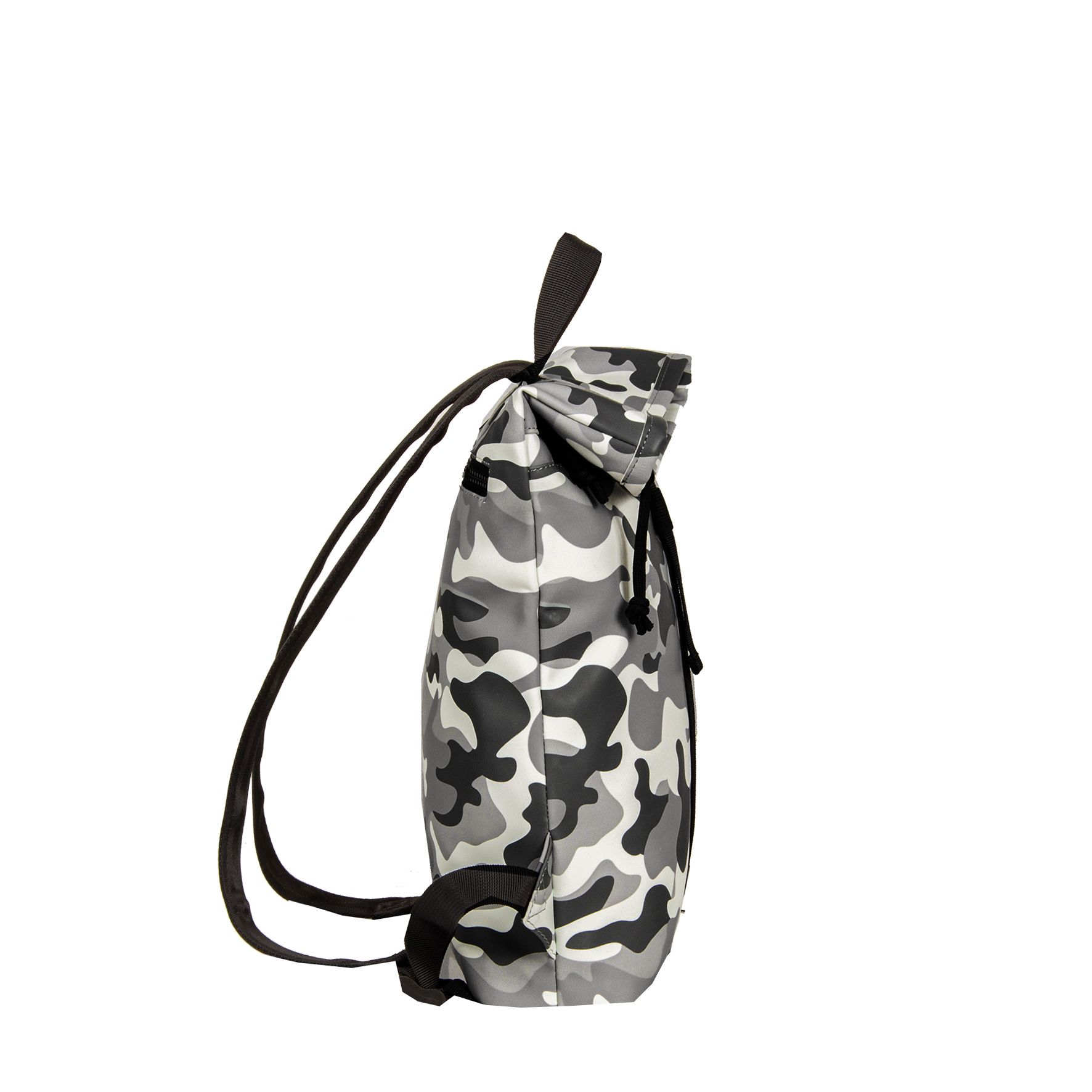 4xUS6i2M Mart - Los Angeles Rolltop Mini Rucksack weiß/schwarz camo