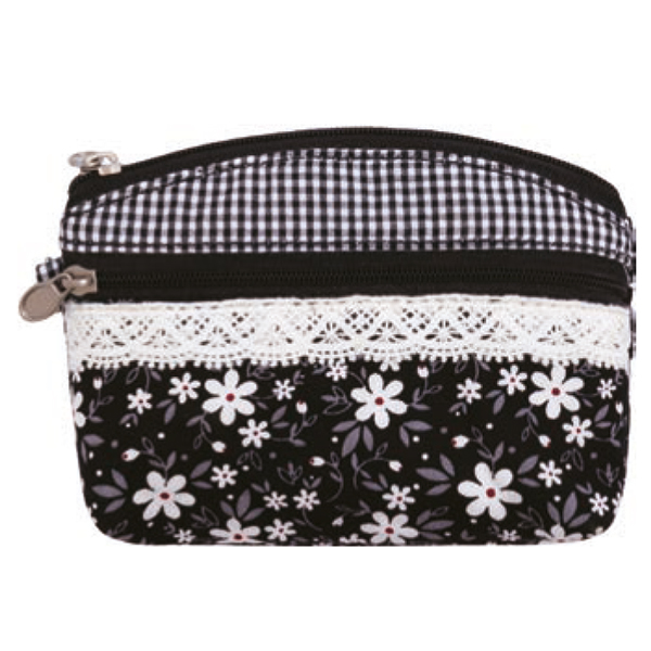 Patchwork Mini-Kosmetiktasche 060 black